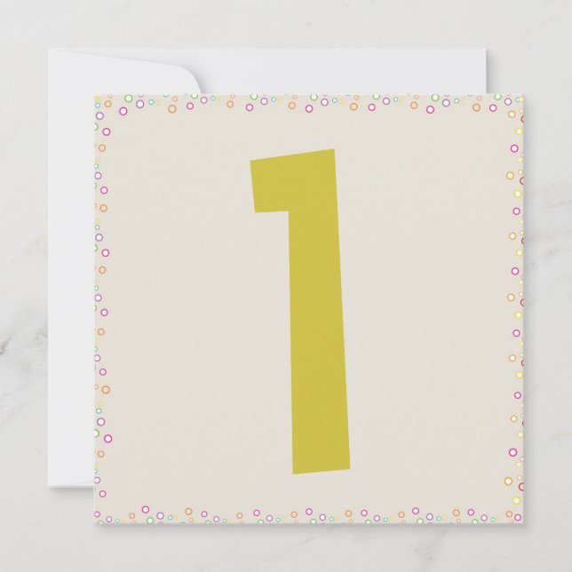 Wally, os Convites de festas do primeiro aniversar (Frente)