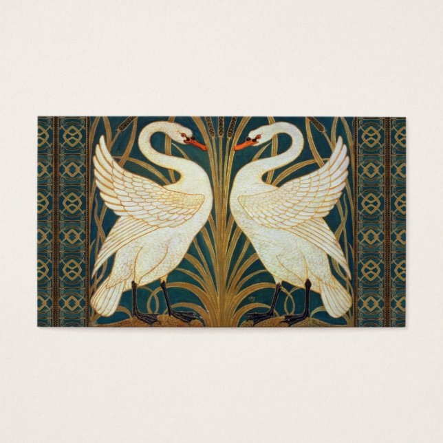 Walter Crane Swan, Rush E Iris Art Nouveau (Frente)