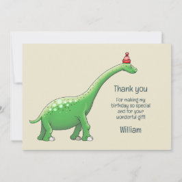 Walter o cartão de agradecimento do dinossauro