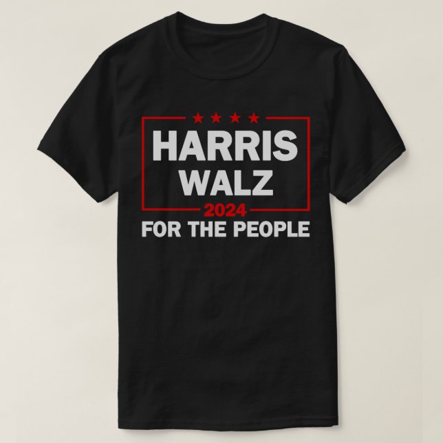 Walz 2024 Para A Camisa De Pessoas 2 (Frente do Design)