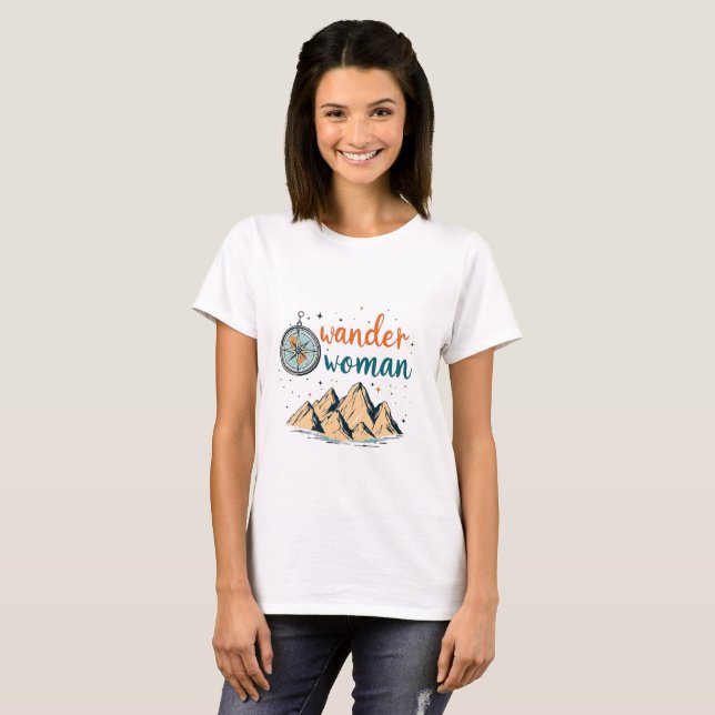 Wander Wuman T-Shirt - Aventura Aguarda (Frente Completa)