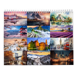 Wanderlust 2025: Um Calendário De Parede Inspirado