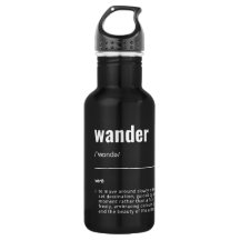 WanderTag - Garrafa de Água Negra Minimalista