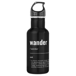 WanderTag - Garrafa de Água Negra Minimalista