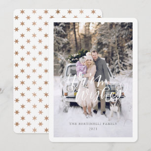 Warm Deseja Cartão de Natal Flat Holiday Card