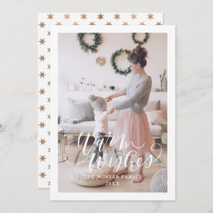 Warm Deseja Cartão de Natal Flat Holiday Card