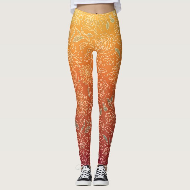 Warm Floral Patterned Legging (Frente)