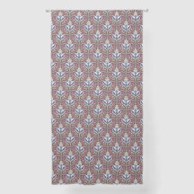 Warm tone Art Nouveau Print Curtains