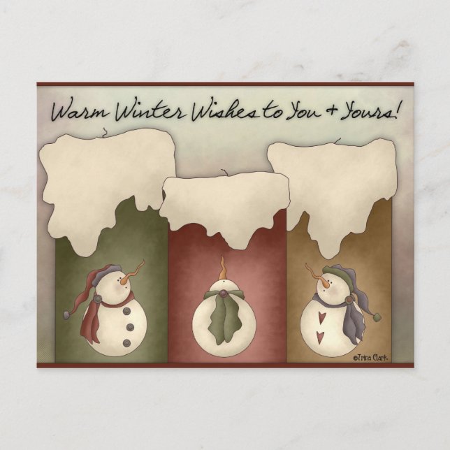 Warm Winter Deseja que você e seu cartão postal de (Frente)