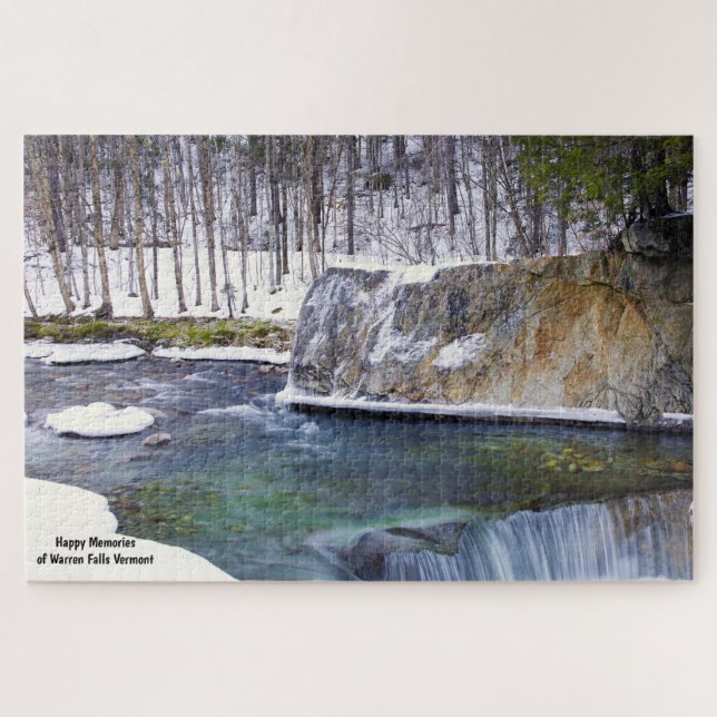 Warren Falls Vermont. Quebra-cabeça (Horizontal)