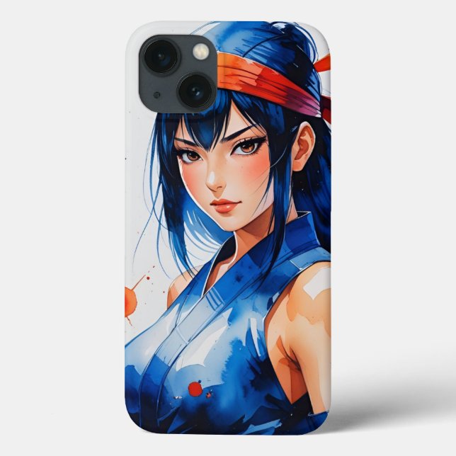 Warrior in Indigo Flames (Verso)