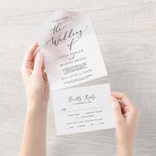 Wash de Aquarela Blush Wedding