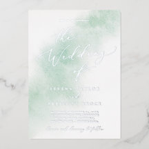 Wash de Aquarela | Casamento de folhas verdes e pr