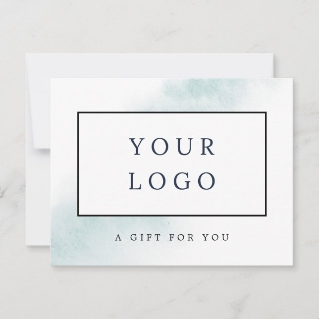 Wash de Aquarela | Certificado de Presente Azul (Frente)