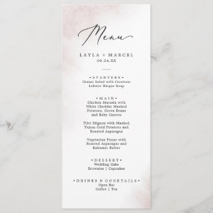 Wash de Aquarela   Menu Janto Blush Wedding