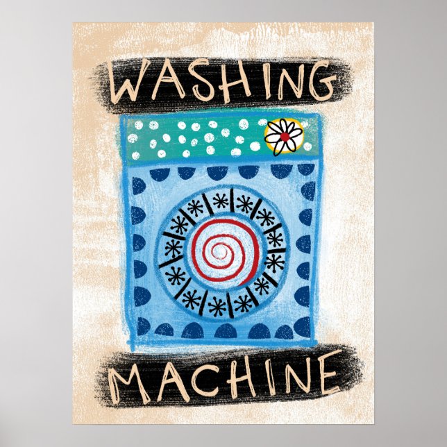 Washing Machine Poster Wall Art (Frente)
