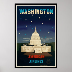 Washington D.C.   Poster de Viagens vintage