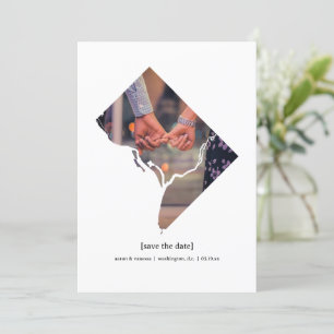 Washington, D.C. Salve o Cartão com fotos de Data