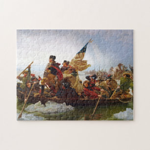 Washington que cruza o quebra-cabeça de Delaware