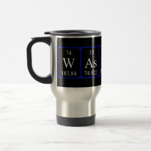Wassup mesa periódica caneca de viagem de palavras