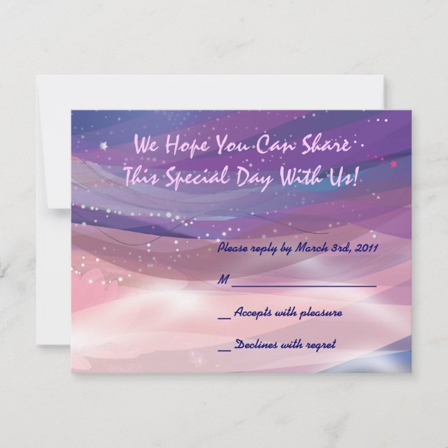 Water Lily Pond Bat Mitzvah Convite para resposta  (Frente)