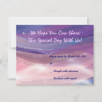 Water Lily Pond Bat Mitzvah Convite para resposta