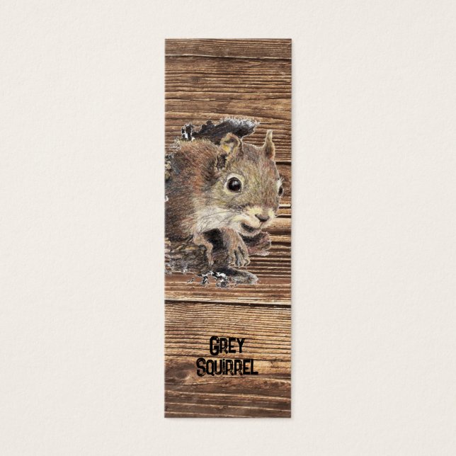 Watercolor American Squirrel Animal BookMark (Frente)