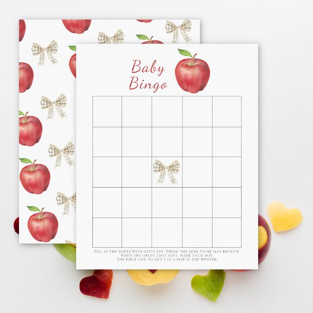 Watercolor Apple Baby Bingo game (Criador carregado)