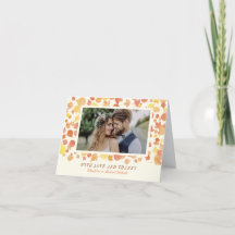 Watercolor Autumn Deixa Cartões de agradecimentos 