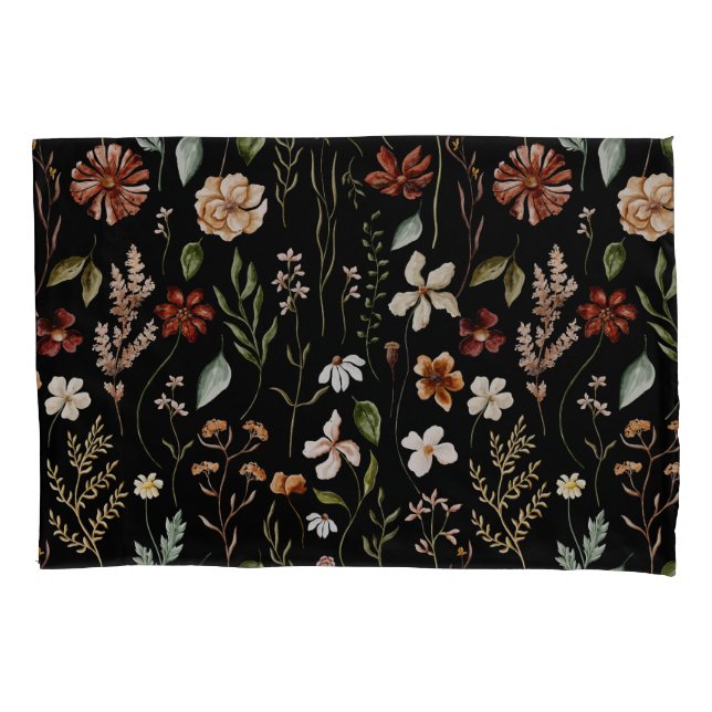 Watercolor Autumn Wildflower Garden Floral Pattern (Frente)