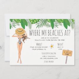 Watercolor Bachelorette Beach Convite de festas