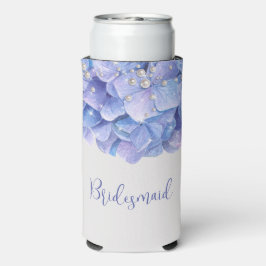 Watercolor Blue Hydrangea Bridal Party