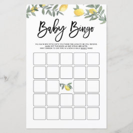 Watercolor Boho Lemons - Chá de fraldas Bingo