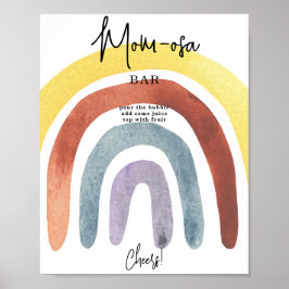 Watercolor Boho Rainbow ma bar Poster