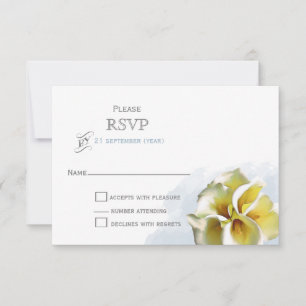 watercolor calla lily Casamento Floral RSVP