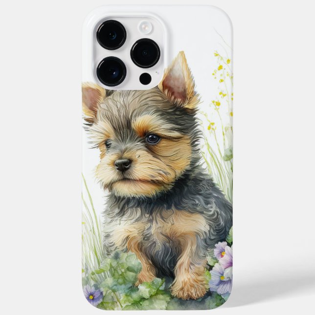 WATERCOLOR DE ÁGUA ADORÁVEL YORKSHIRE TERRIER PUPP (Verso)