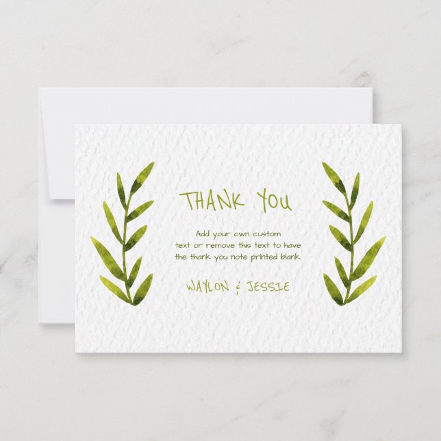 Watercolor Deixa Cartões Agradáveis (Frente)