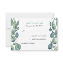 Watercolor Deixa Laurel Rustic Wedderovor RSVP