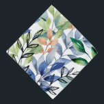 Watercolor Deixa Pet Bandana<br><div class="desc">Celebre a beleza da natureza com esta design das "Folhas de Água". Apresentando um padrão vibrante de folhas coloridas de aquarela,  combinadas com ilustrações de arte em linhas pretas das folhas. Este design artístico é perfeito para amantes da natureza.</div>