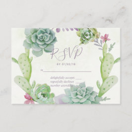 Watercolor Desert Cactus Succulents Casando RSVP