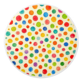 Watercolor Dots Knob.