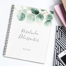 Watercolor Eucalyptus Greenery Dourado Floral
