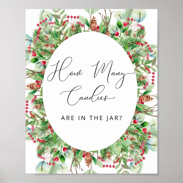 Watercolor Evergreen Quantas Canais Poster (Frente)