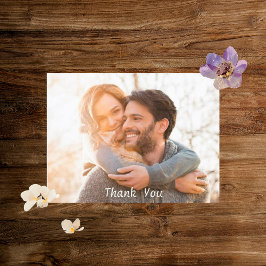 Watercolor Faye Floral Obrigado Cartão Postal