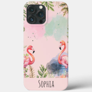 Watercolor Flamingo Cute Personalizado