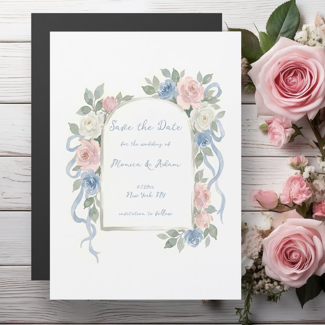 Watercolor Floral Arch Save the Date (Criador carregado)