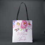 Watercolor Floral Madre do Bag Bride Tote<br><div class="desc">Watercolor Floral Madre do Jardim das Noivas Tote Bag Watercolor,  floral romântico fresco com a escrita moderna,  fonta a mãe do saco da noiva. Você pode personalizar o texto e as redações. Por favor,  dê uma olhada em designs coordenadores desta coleção de suítes de casamento.</div>