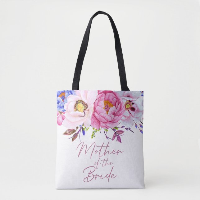Watercolor Floral Madre do Bag Bride Tote (Frente)