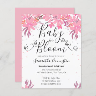 Watercolor Floral Rico Script Baby in Bloom
