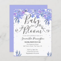 Watercolor Floral Rico Script Baby in Bloom Blue